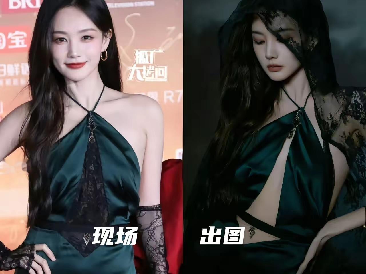 李一桐，你？？？怎么出图和现场红毯不一样呢 