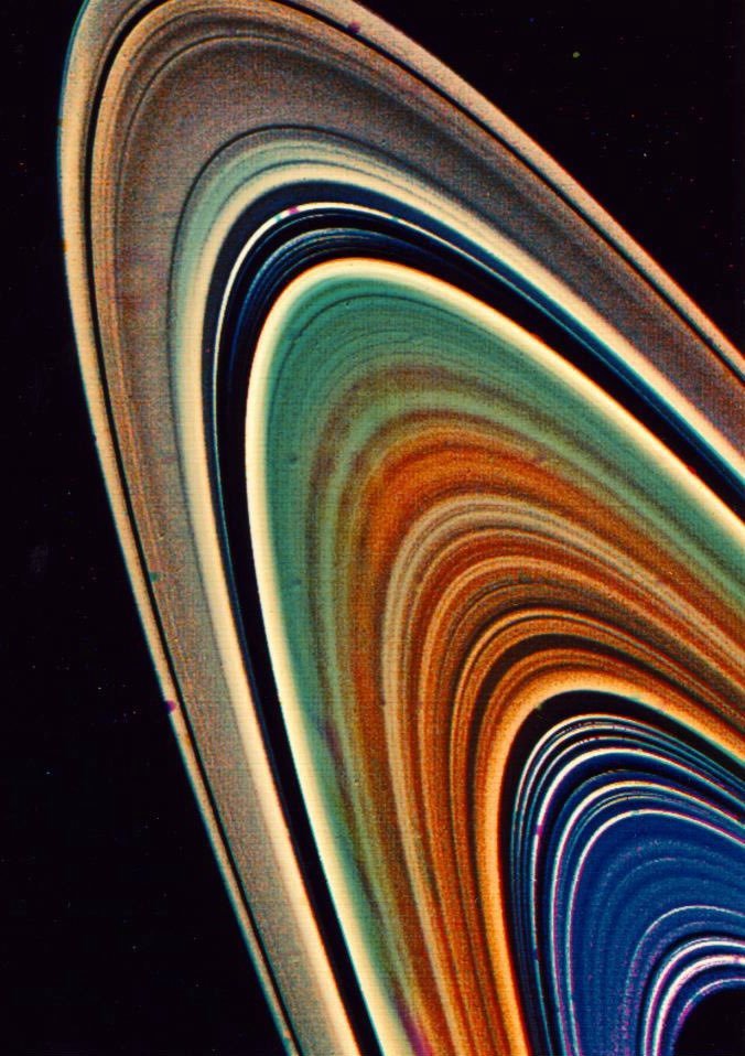 1981年，旅行者2号探测器拍摄到的土星环。 ​​​