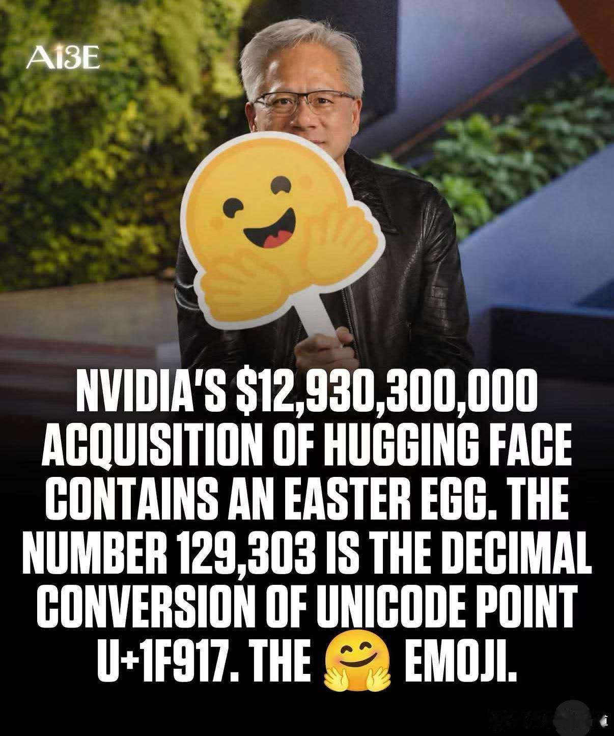 富豪的数字趣味 昨天，NVIDIA收购了AI 公司 Hugging Face， 