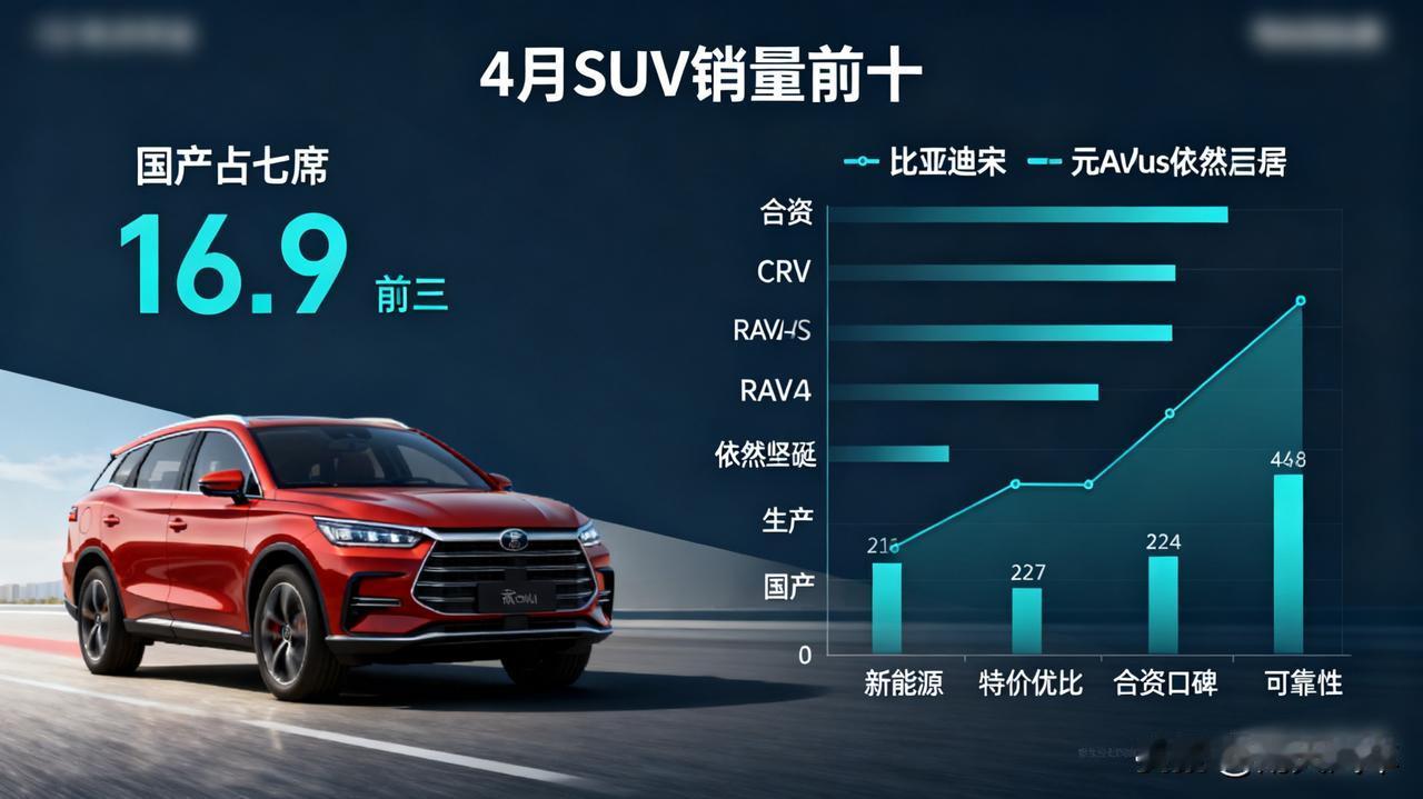 都说国产车赢了？看完4月份SUV销量前十，我发现了两个扎心的事实…

前十名里，
