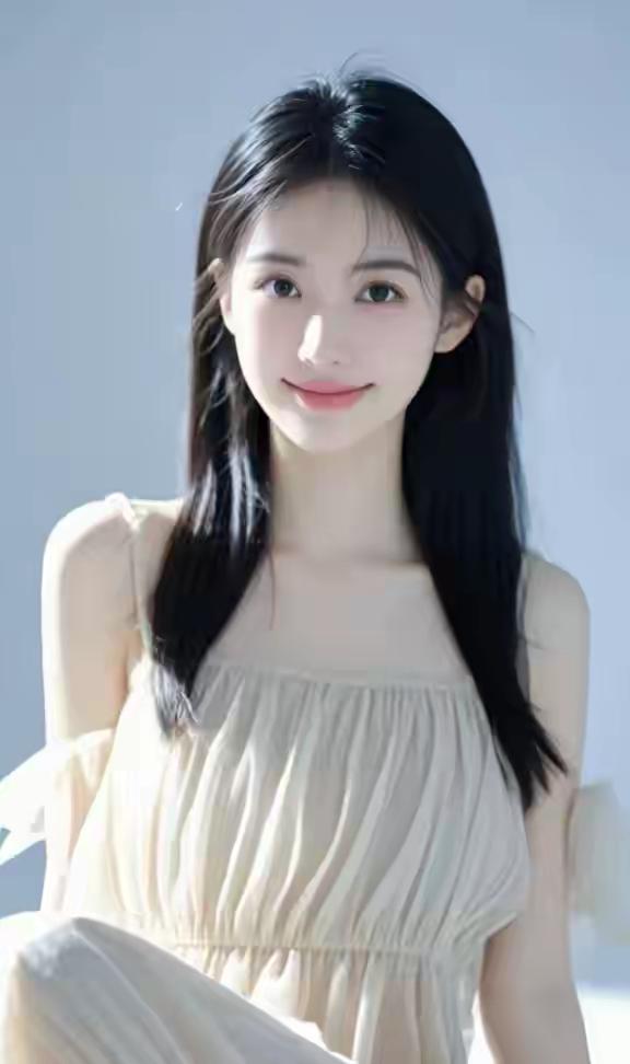 温柔甜美的少女，浅笑盈盈，散发着自然的光彩。🍀🌸🌺