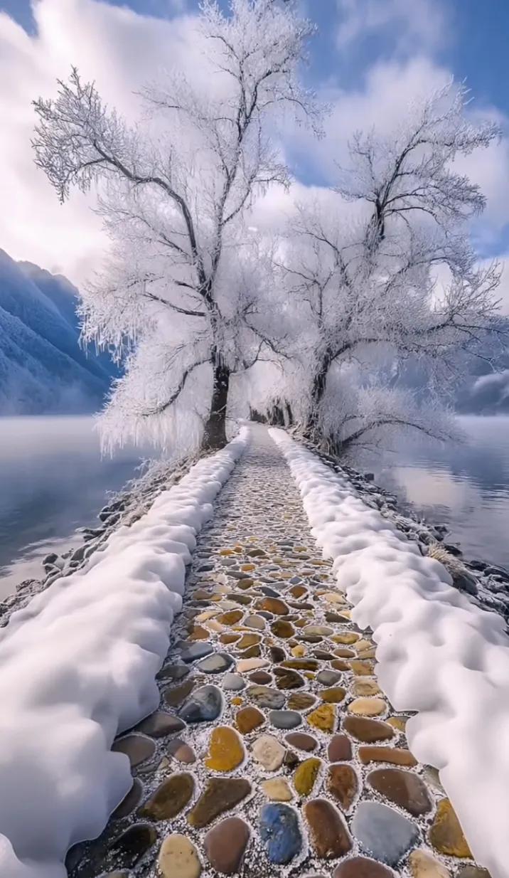 雪落无声，覆瓦掩枝，银装素裹，此景入眸皆画意，诗意满心间。风景