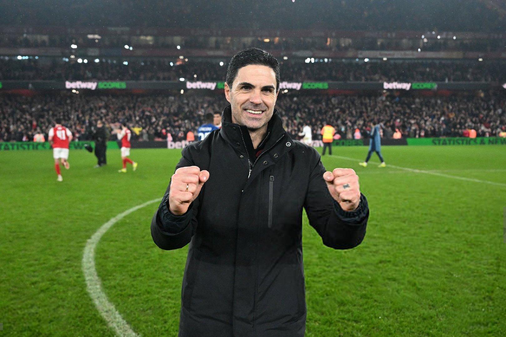 阿尔特塔谈晋级卡拉宝杯决赛：“我们非常开心。我认为纵观这两回合的比赛，我们配得上