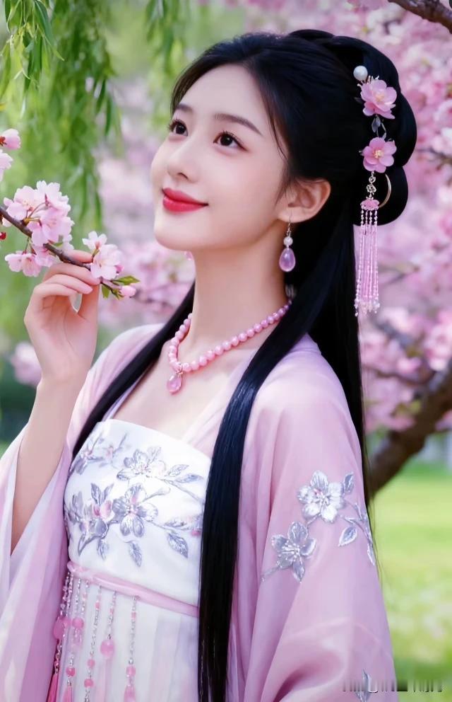 《佳人浅笑》
娇容婉丽韵如诗，
浅笑嫣然意自痴。
眉黛轻扬情脉脉，
眸若秋水凉丝