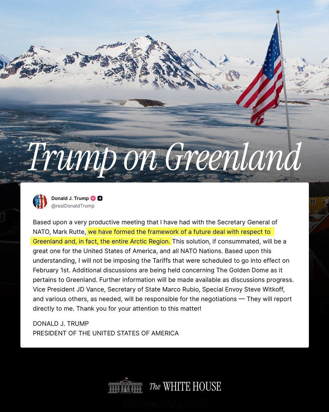 海外新鲜事 美国总统特朗普刚刚发文：基于我与北约秘书长马克·吕特进行的一次非常富