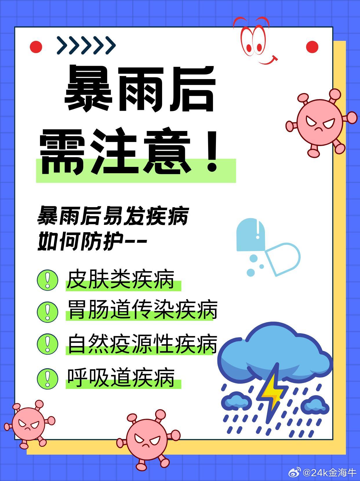 京津冀上线暴雨义诊专区暴雨过后需要注意防范，尤其是需要做好排污，多看看防范知识，