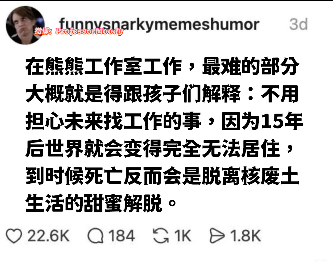 世界会在你焦虑消退前灭亡meme