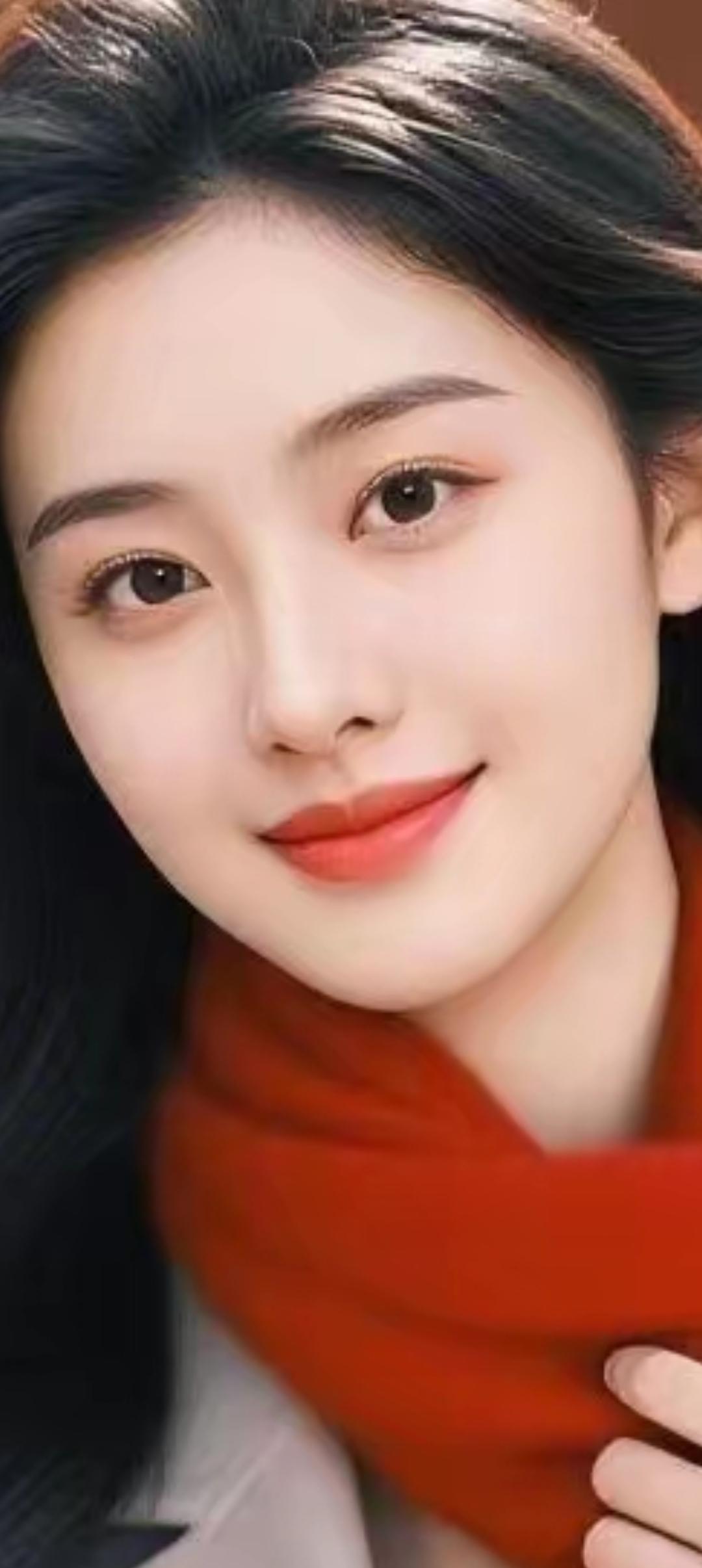 温柔笑容，暖心围巾，元气满满的一天😊