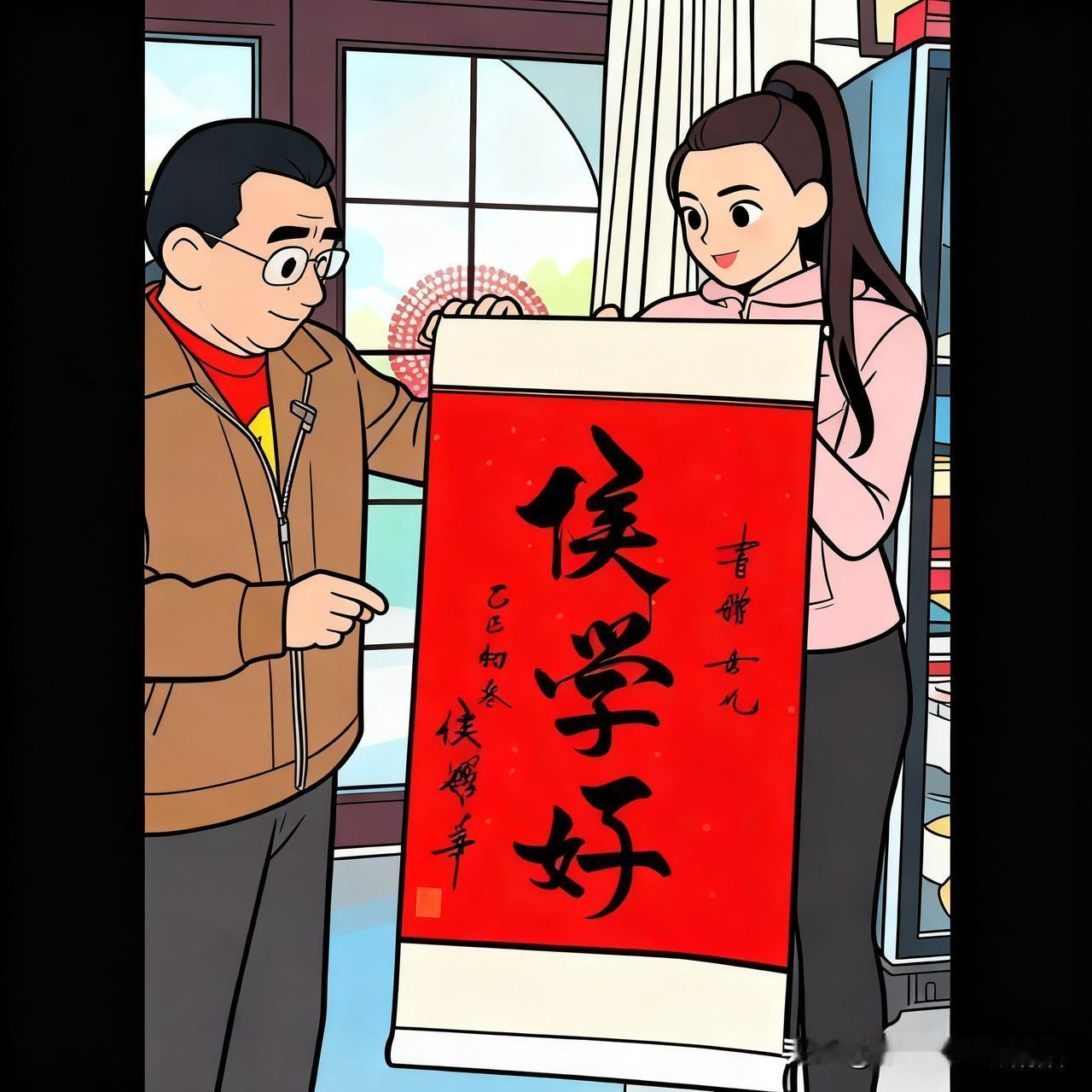 让嫂又搞事情了……
又去侯总监家去了！
侯二爷也送了让嫂礼物，侯二爷自己的墨宝。