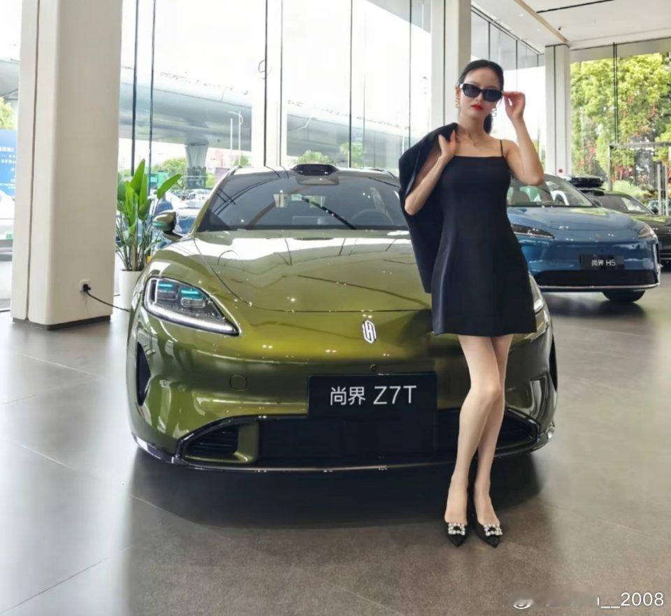 今天母亲节，带老妈来试驾尚界Z7这外观确实是好看 