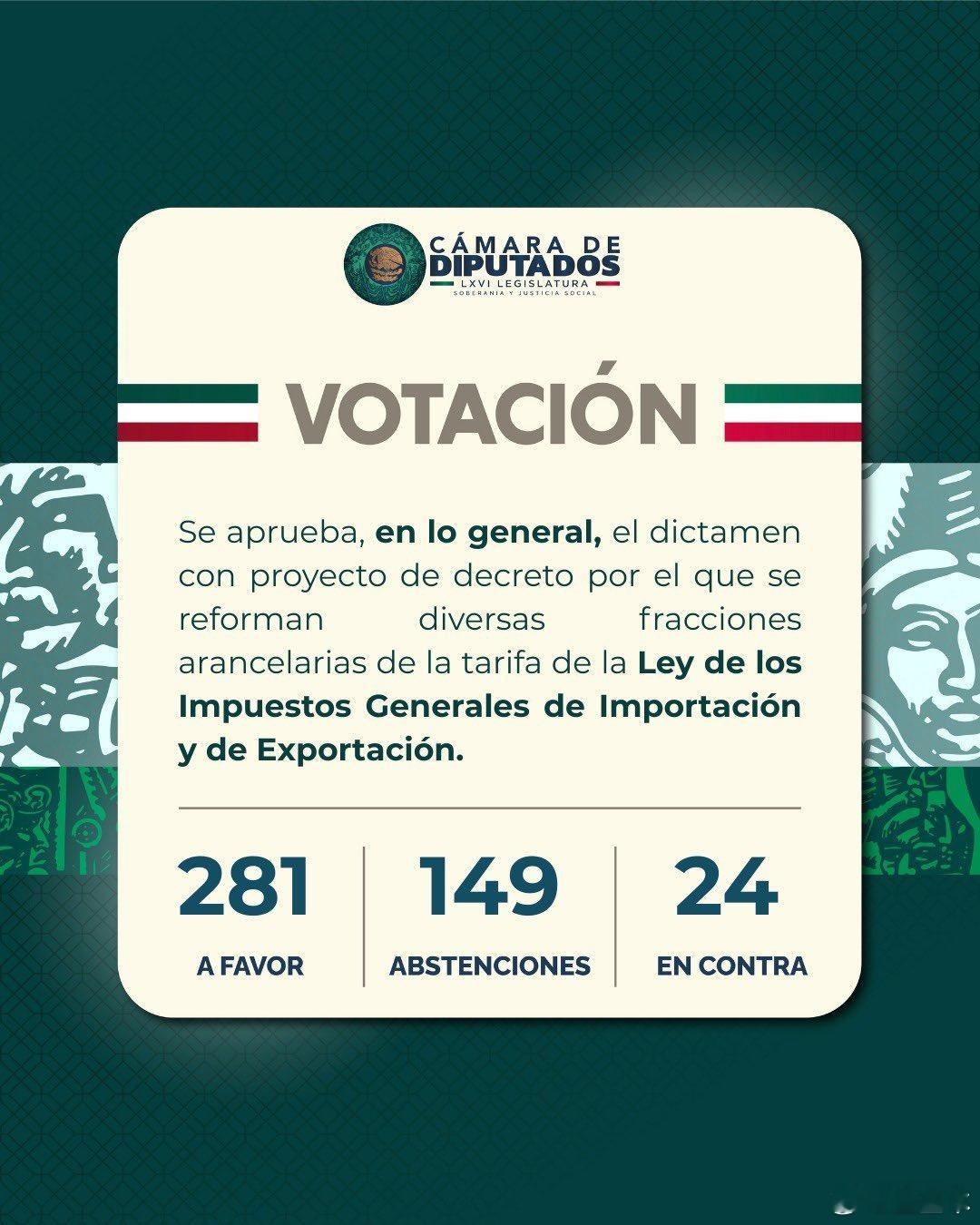 墨西哥国会完全不理中国及商业团体反对，通过法案对中国及其他没有与墨西哥签署贸易协