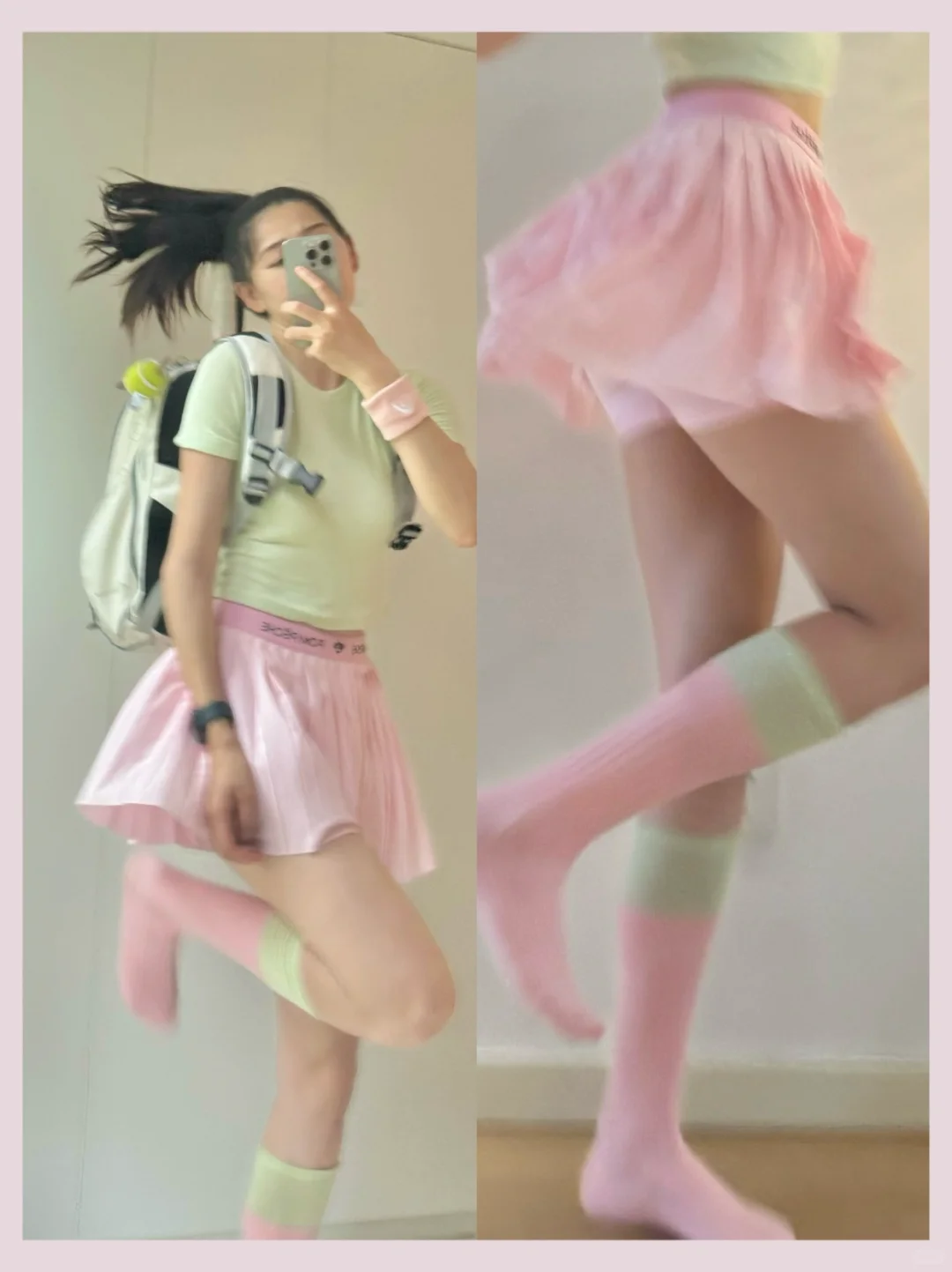 🌷🌷🌷我今天的打球穿搭，是奶呼呼的郁金香