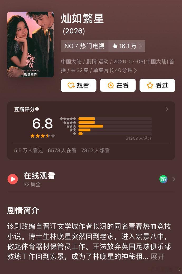 2026暑假档剧集开分 暑假档剧集开分了，符合大家的体感吗？暑假档剧集开分了