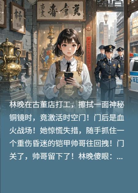 林晚在古董店打工，擦拭一面神秘铜镜时，竟激活时空门！门后是血火战场！她惊慌失措，
