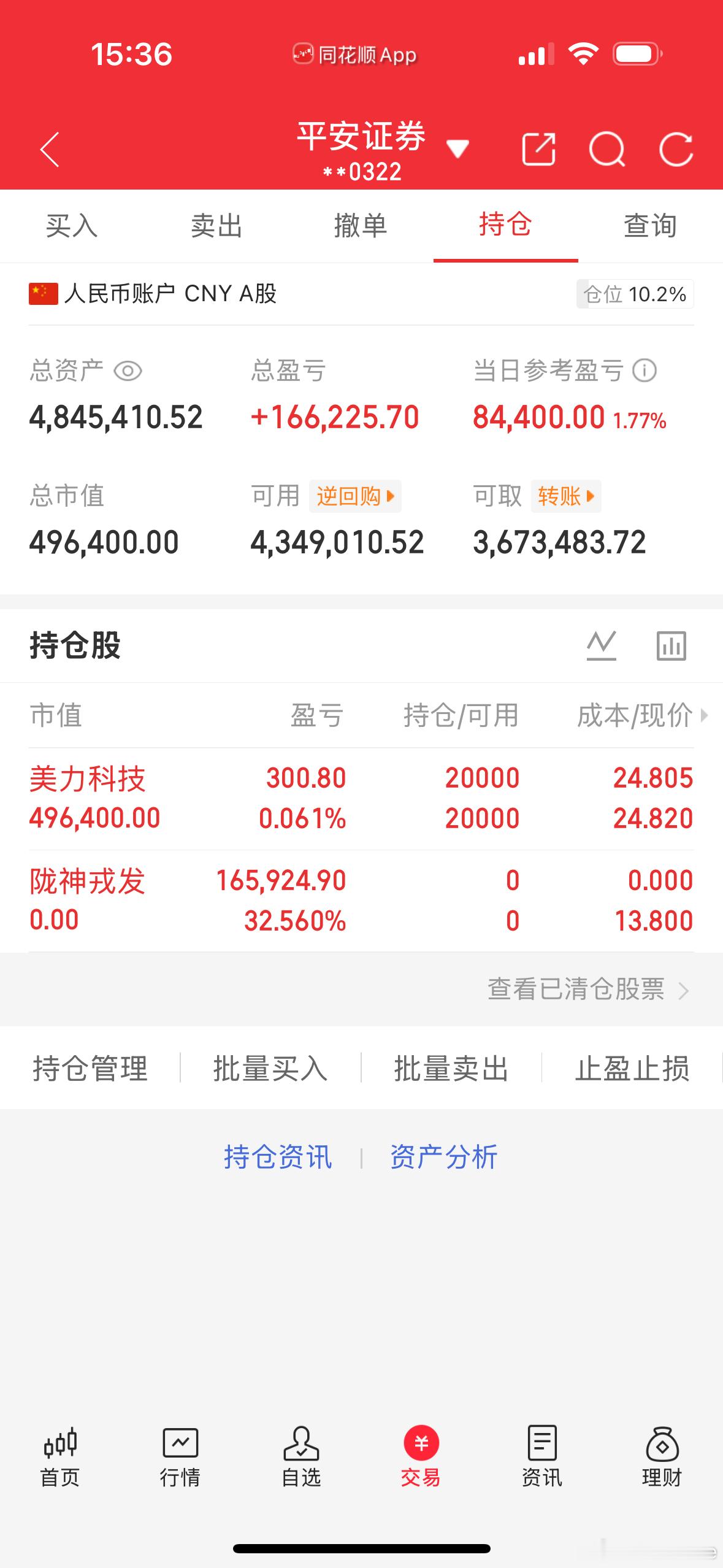 今天你们的票红了吗 我的还是保持红