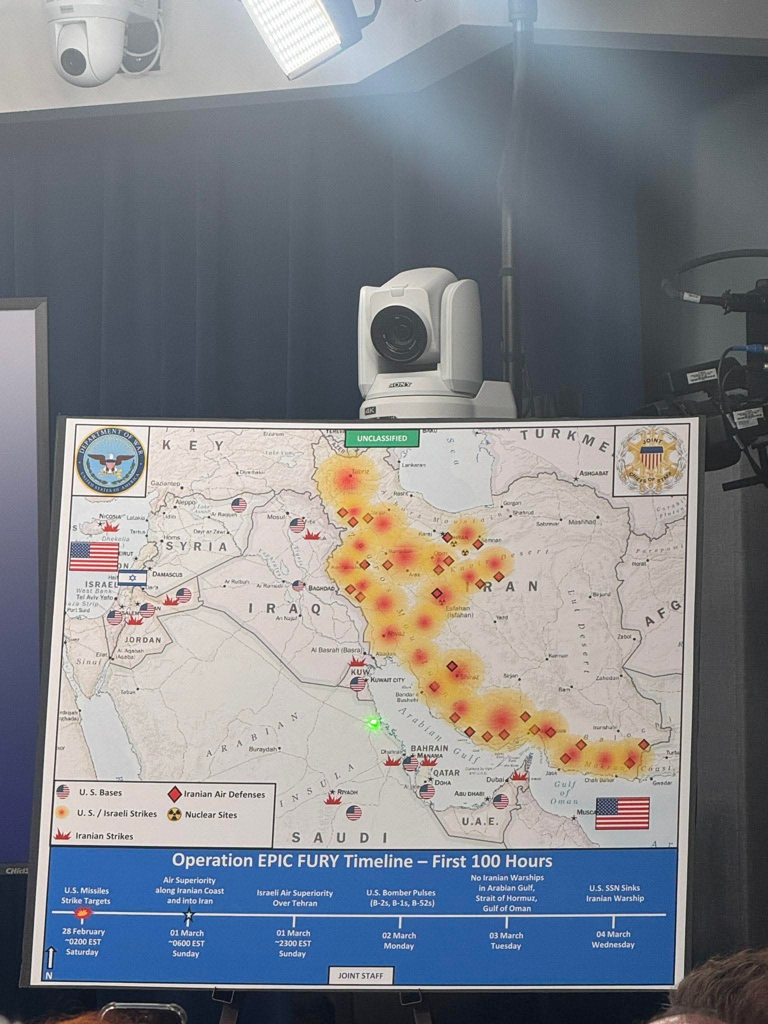 美国国防部公布了美军史诗狂怒行动（Operation Epic Fury)首10