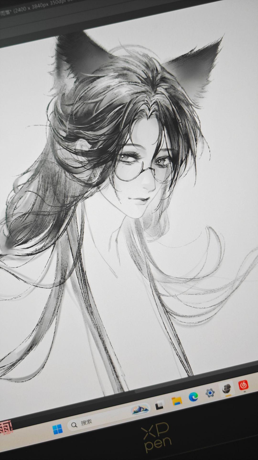 拼尽全力无法抵抗兽耳长发男。