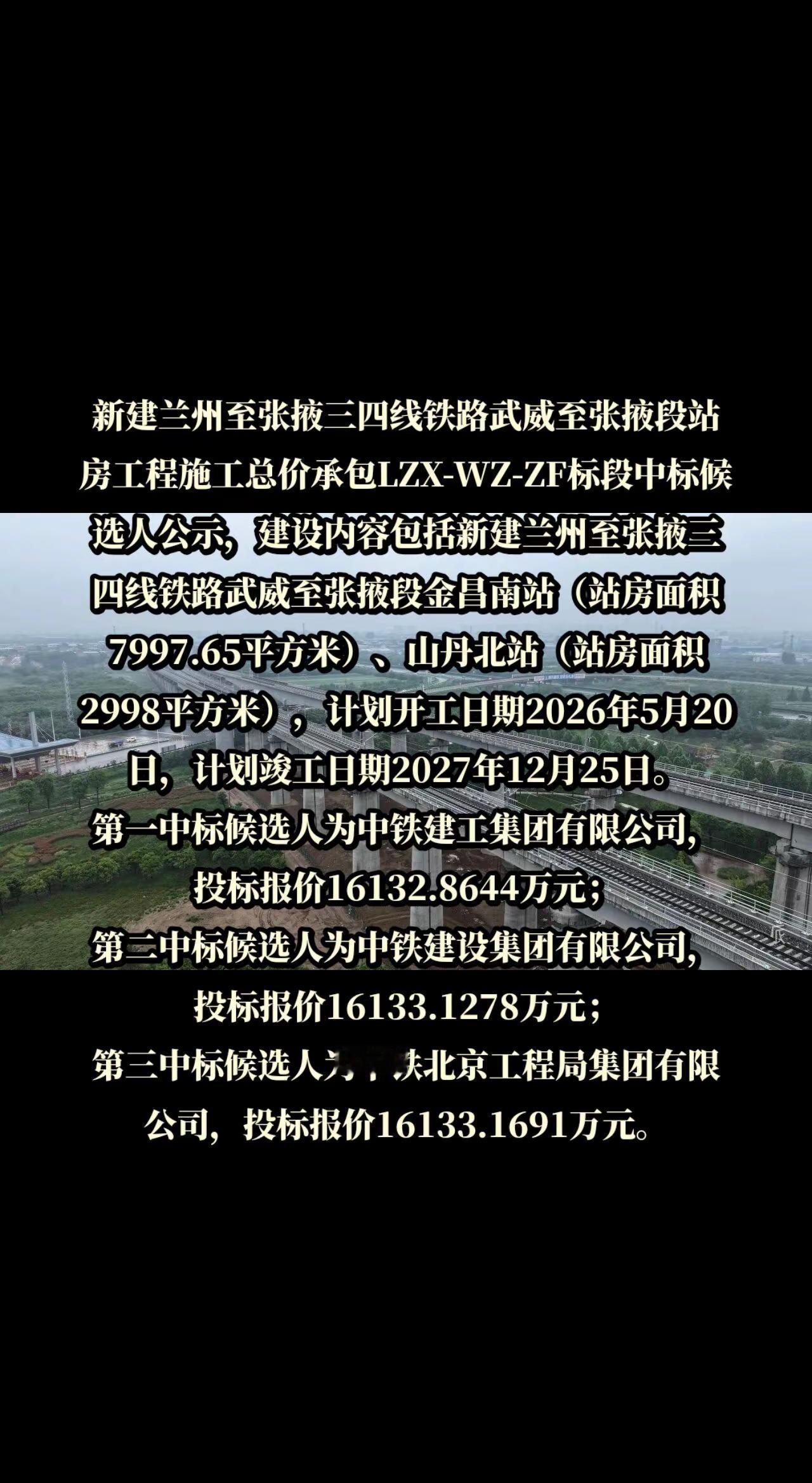 兰新高铁三四线武张段金昌南站山丹北站