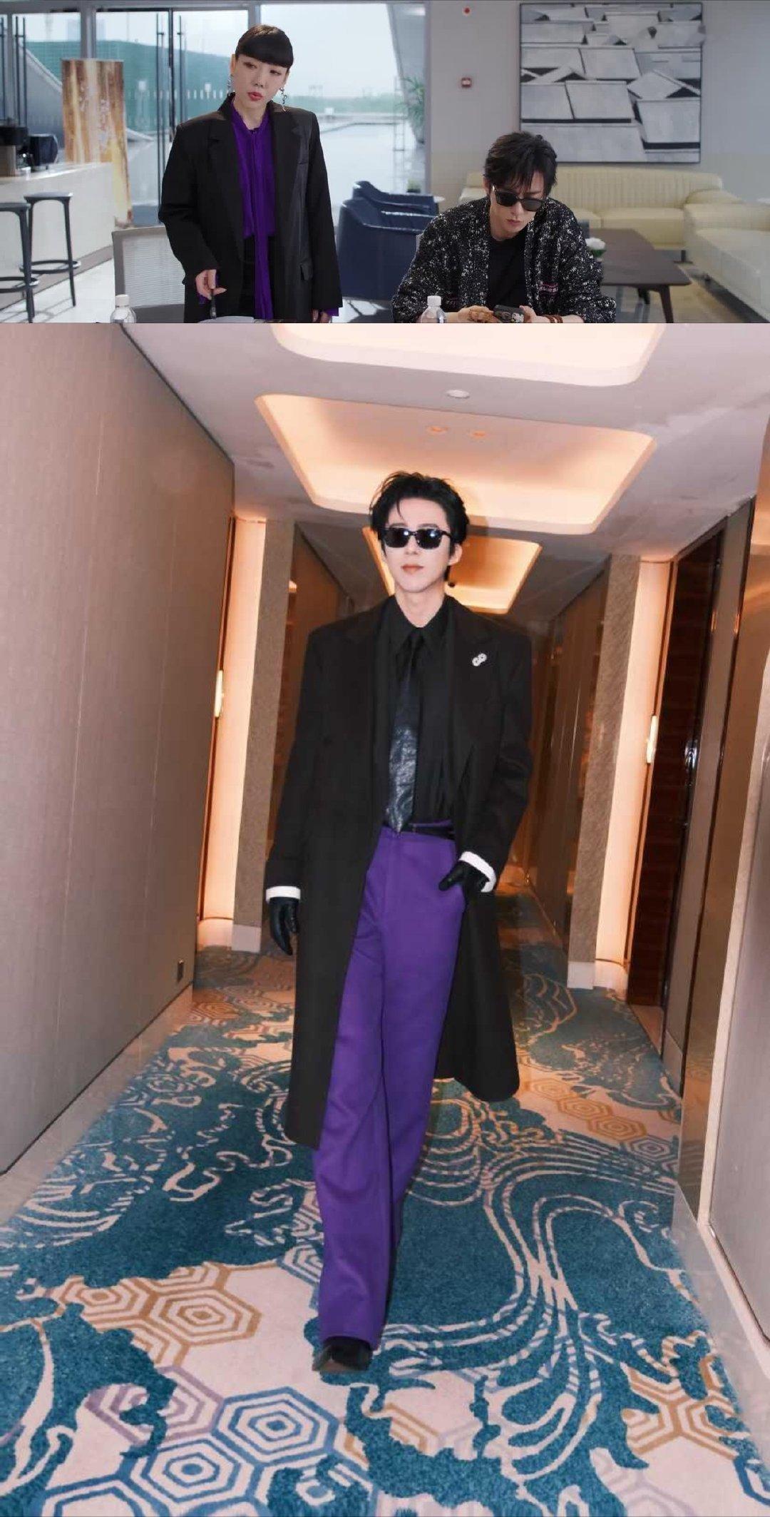 刘宇宁紫色造型是南枫经纪人搭的吧刘宇宁今天尖叫之夜这套紫色造型是南枫经济人搭的吧