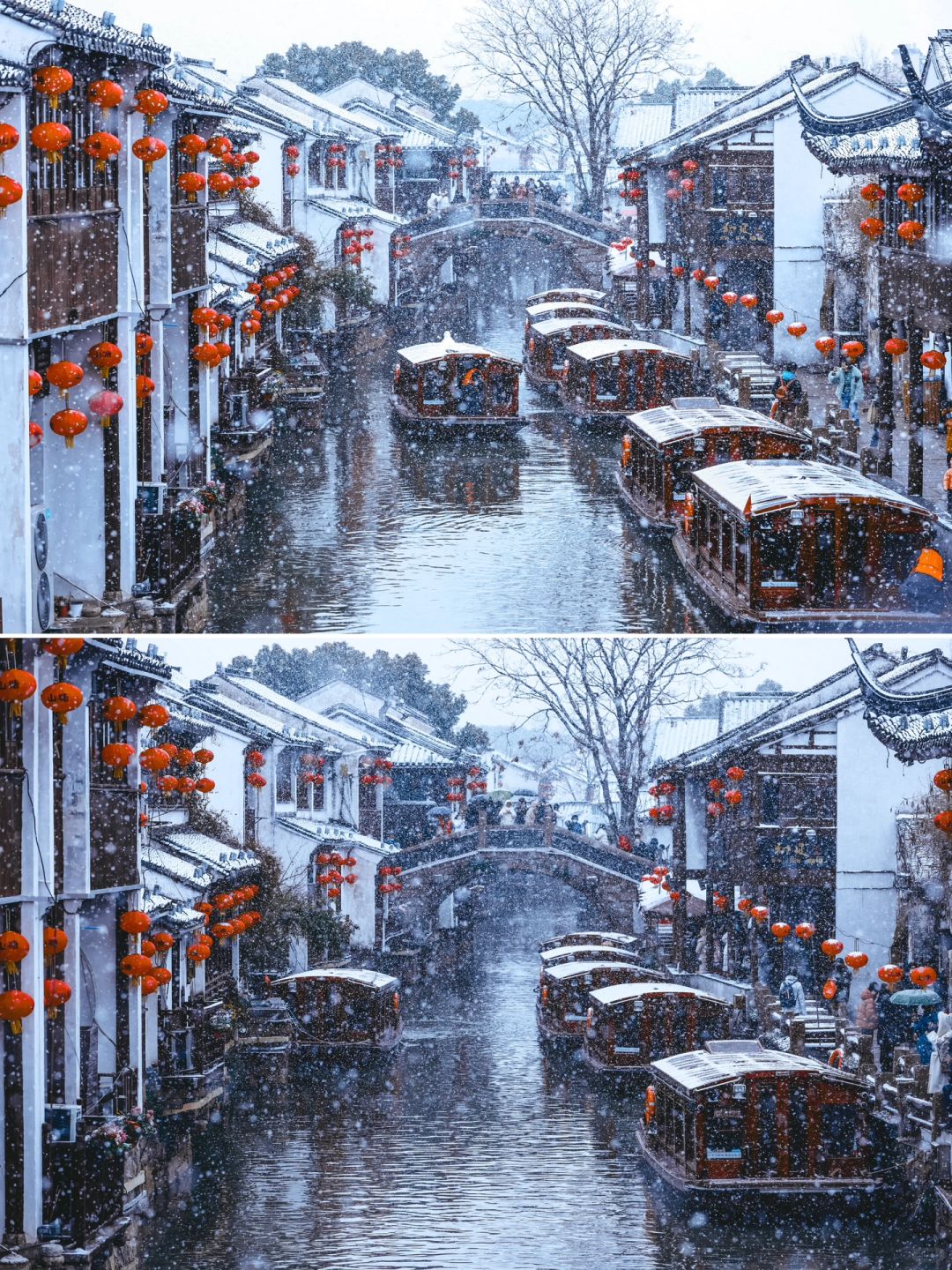 苏州初雪❄️原来这就是古人诗中的姑苏城啊❄️