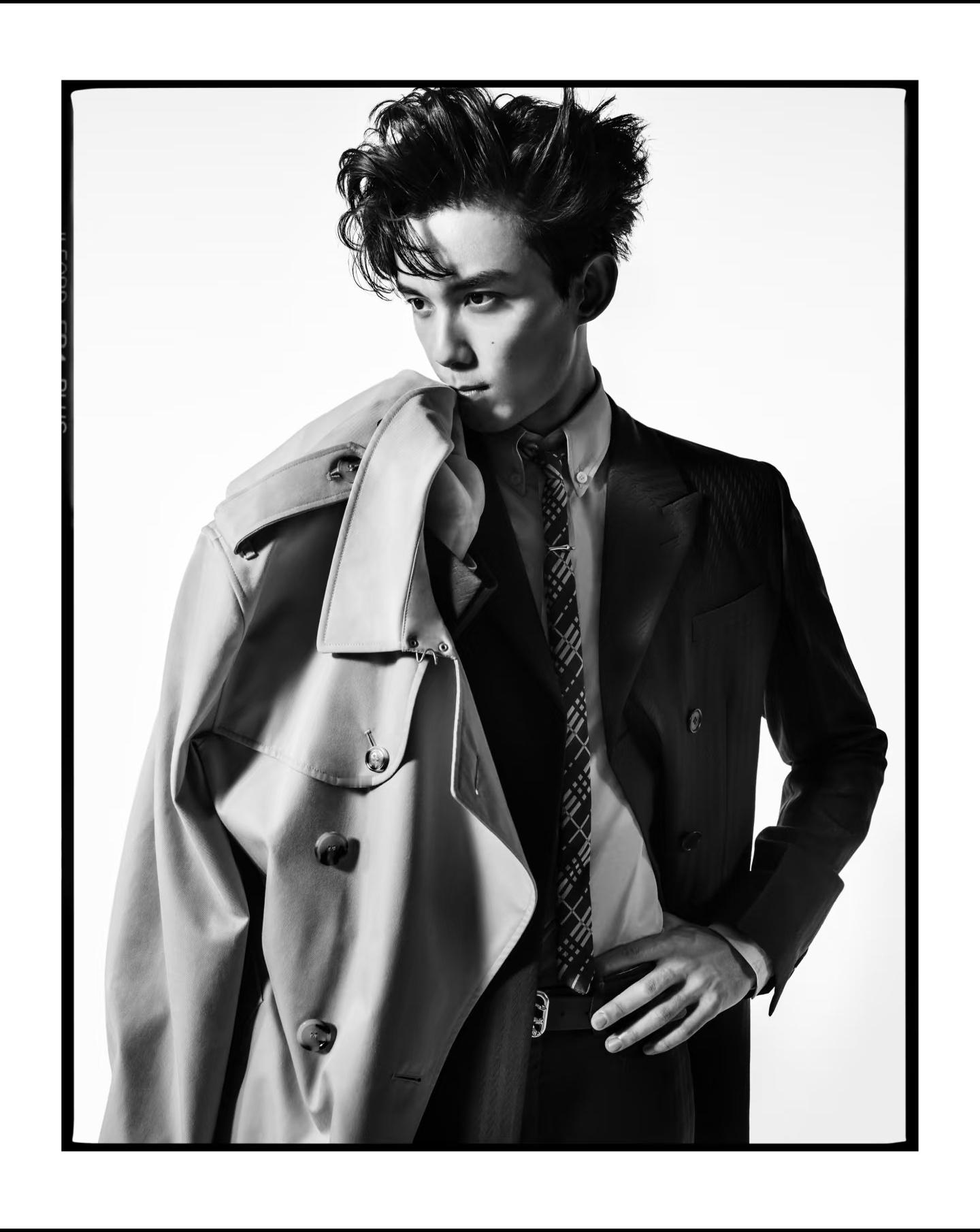 burberry广告里，唯一的中国面孔，品牌代言人吴磊。