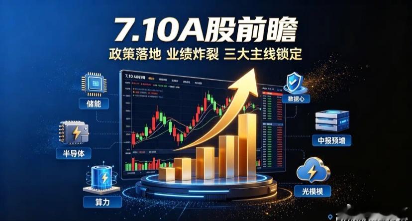 7.10A股前瞻！重磅政策落地+业绩炸板，三大主线直接锁定🔥隔夜全球市场暖意十