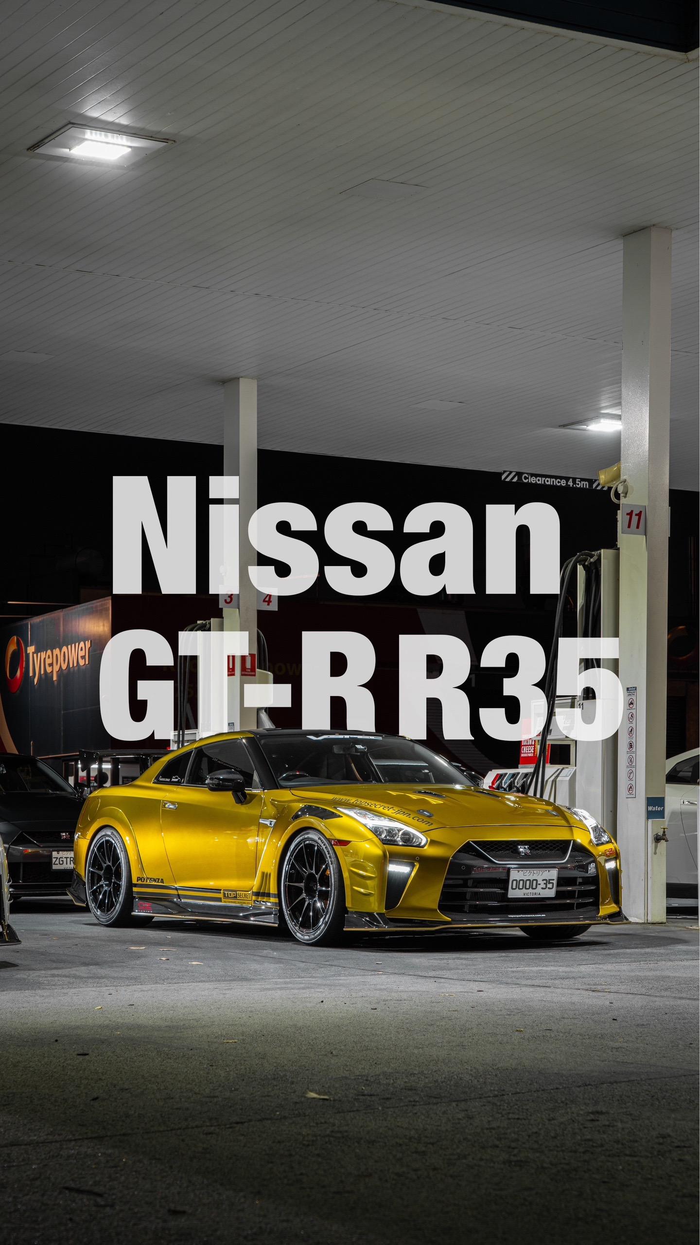 日产怪兽GTR.看超车仙人的顶级机密的金色战神GT-R R35游走在墨尔本的大街小巷
