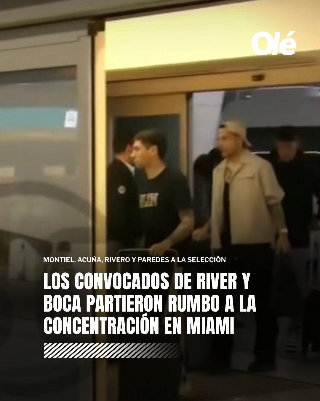 博卡河床组队飞迈阿密😄 🚨 ✈️🇦🇷帕雷德斯、蒙铁尔、阿库尼亚和劳塔罗·