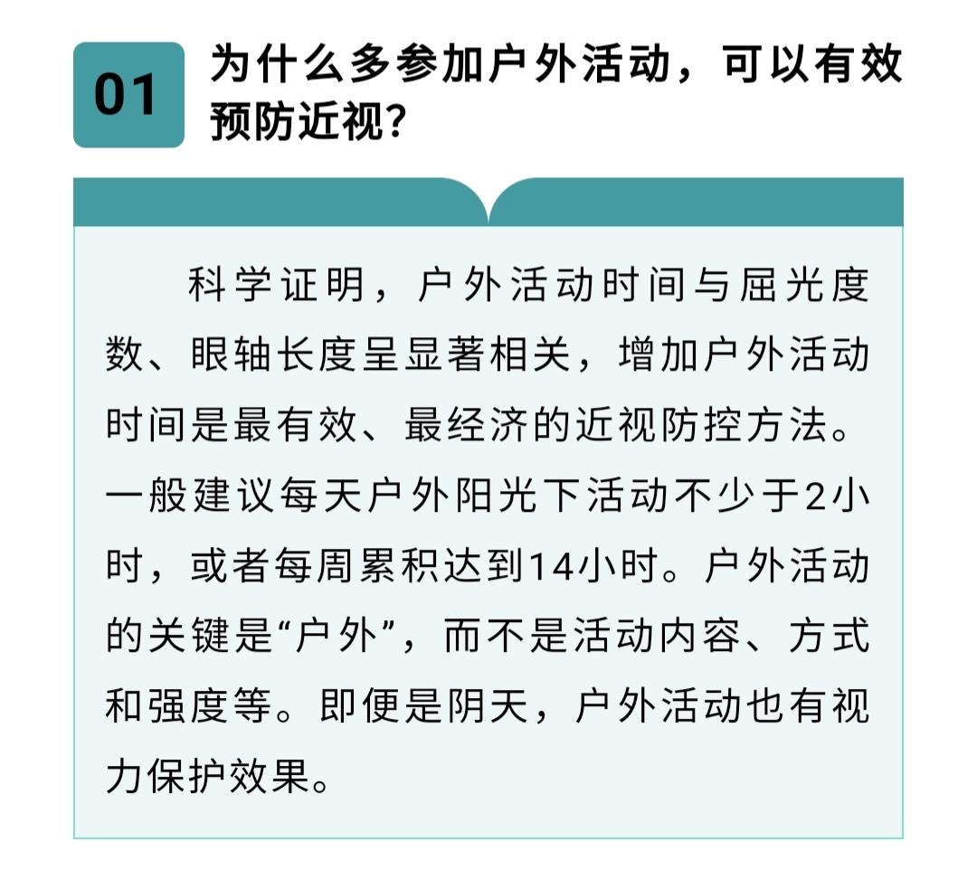 近视防控之预防科普问答！！！