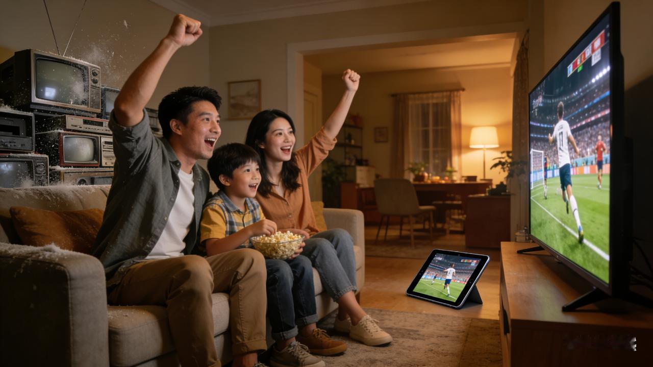 杀疯了！电视靠AI超高清杀回客厅
 
客厅的角落积了一层薄灰，那台被冷落的电视，