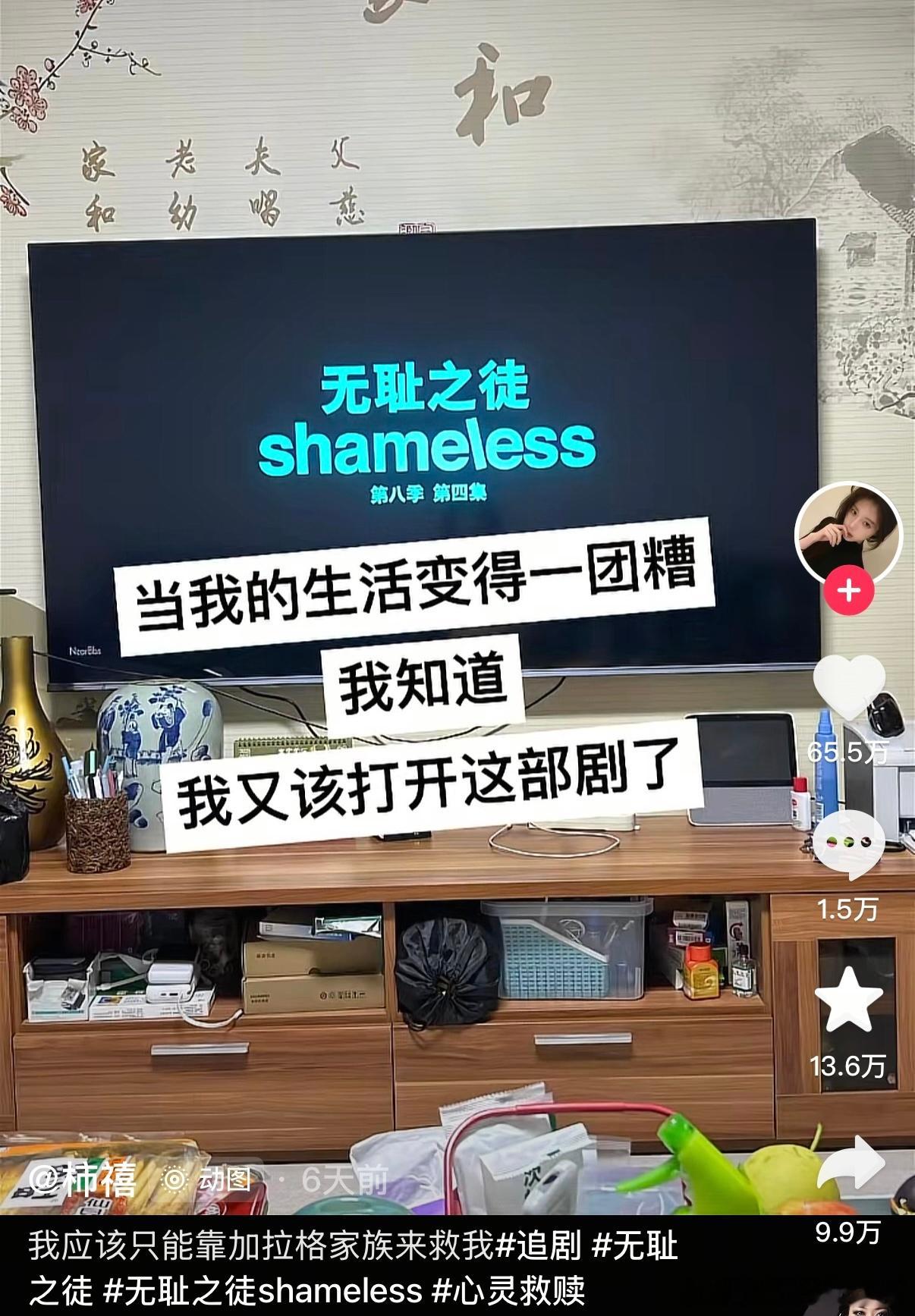 当生活变得一团糟就该看无耻之徒了[爱你] ​​​