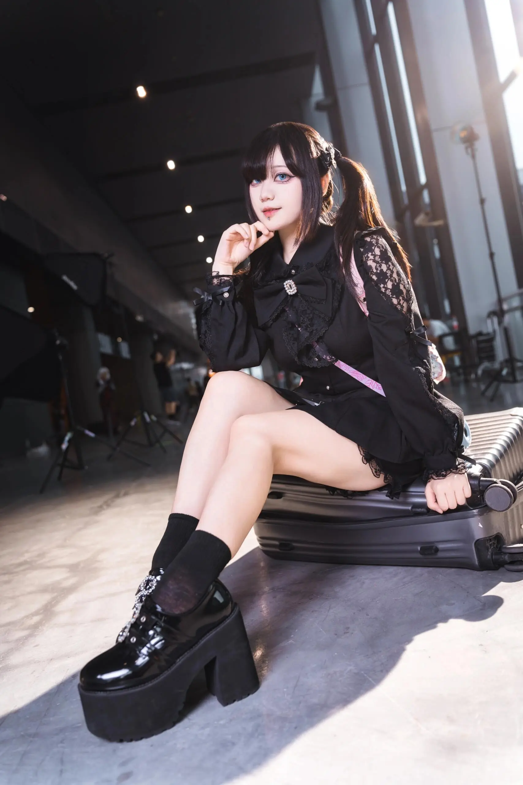 地雷  不良jk 一种很新的cosplay 这腿又长又白又细 漫展养眼造型大赏