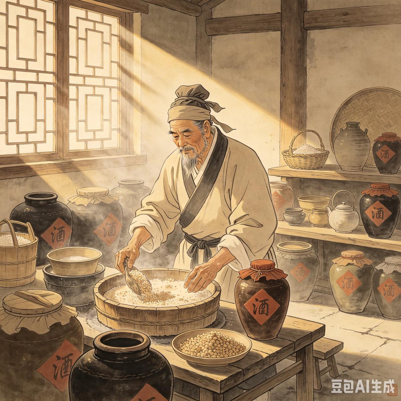 明朝时，有一位酿酒师名叫吴春，他技艺超群，善酿各式美酒。其中一种名为“千日醉”，