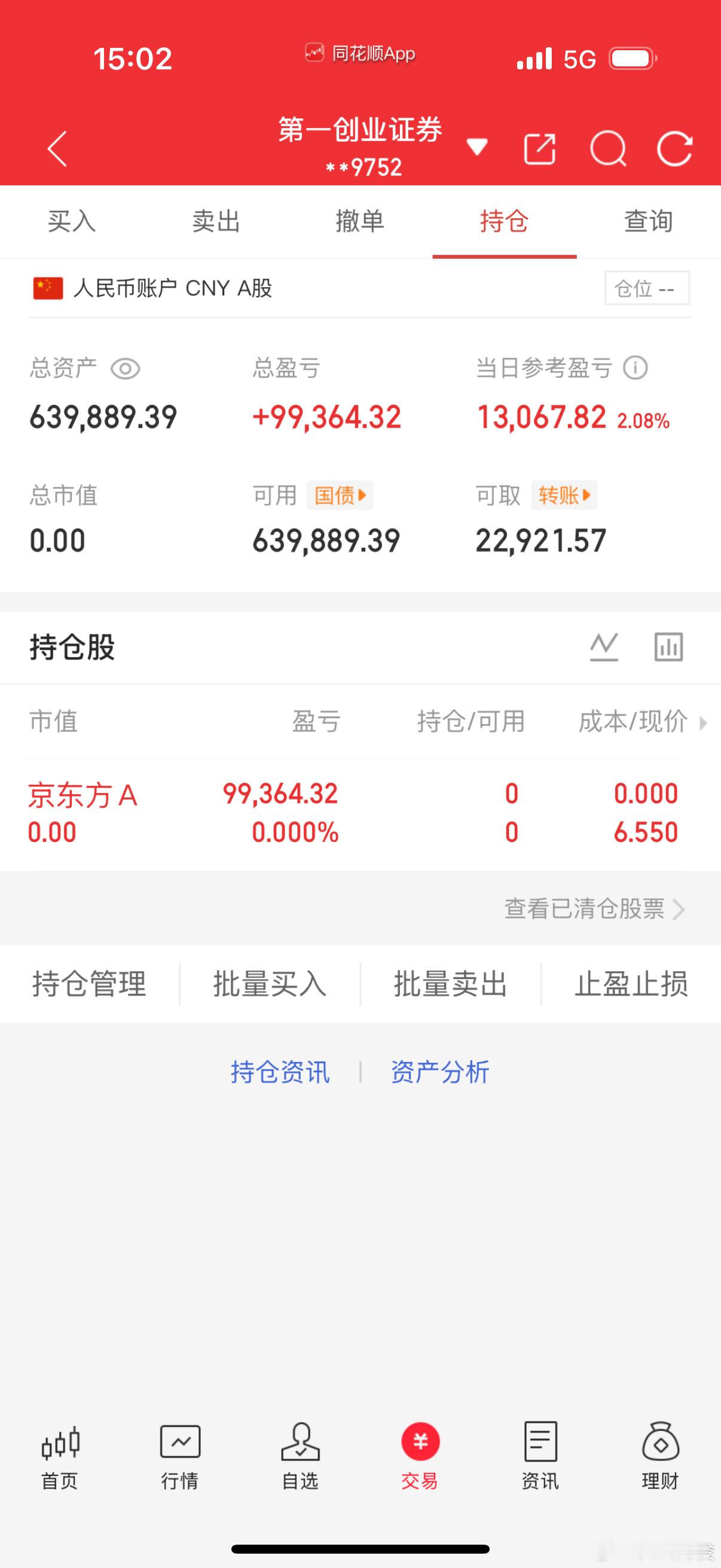 6月18日 收盘 记录全职炒股40万勇闯大A记 第（ 43  ）天！当日参考盈亏