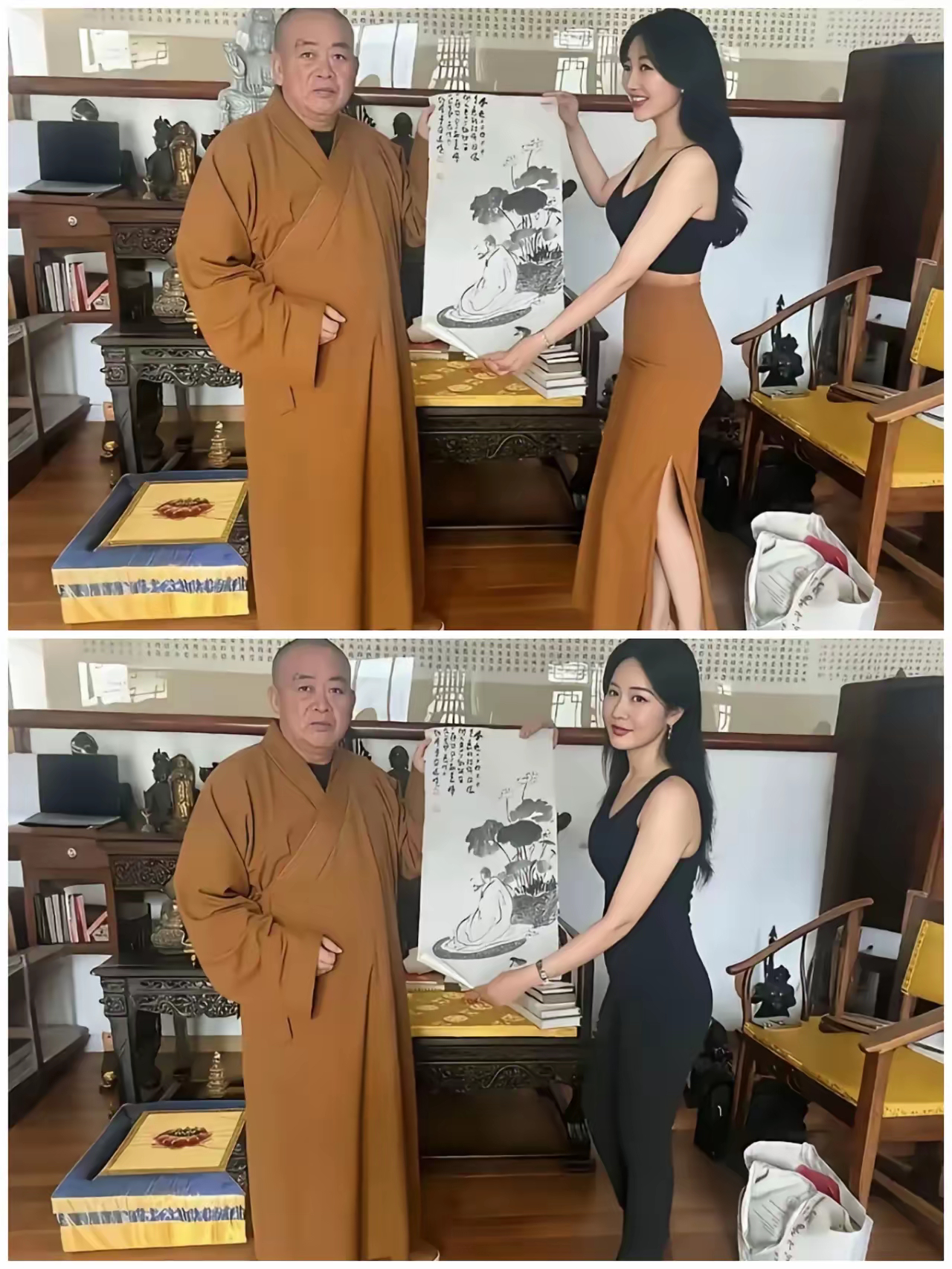 那个人经得起这样诱惑，就算是释永信也不行。​网友调侃:开光前和开光后就是不一样。