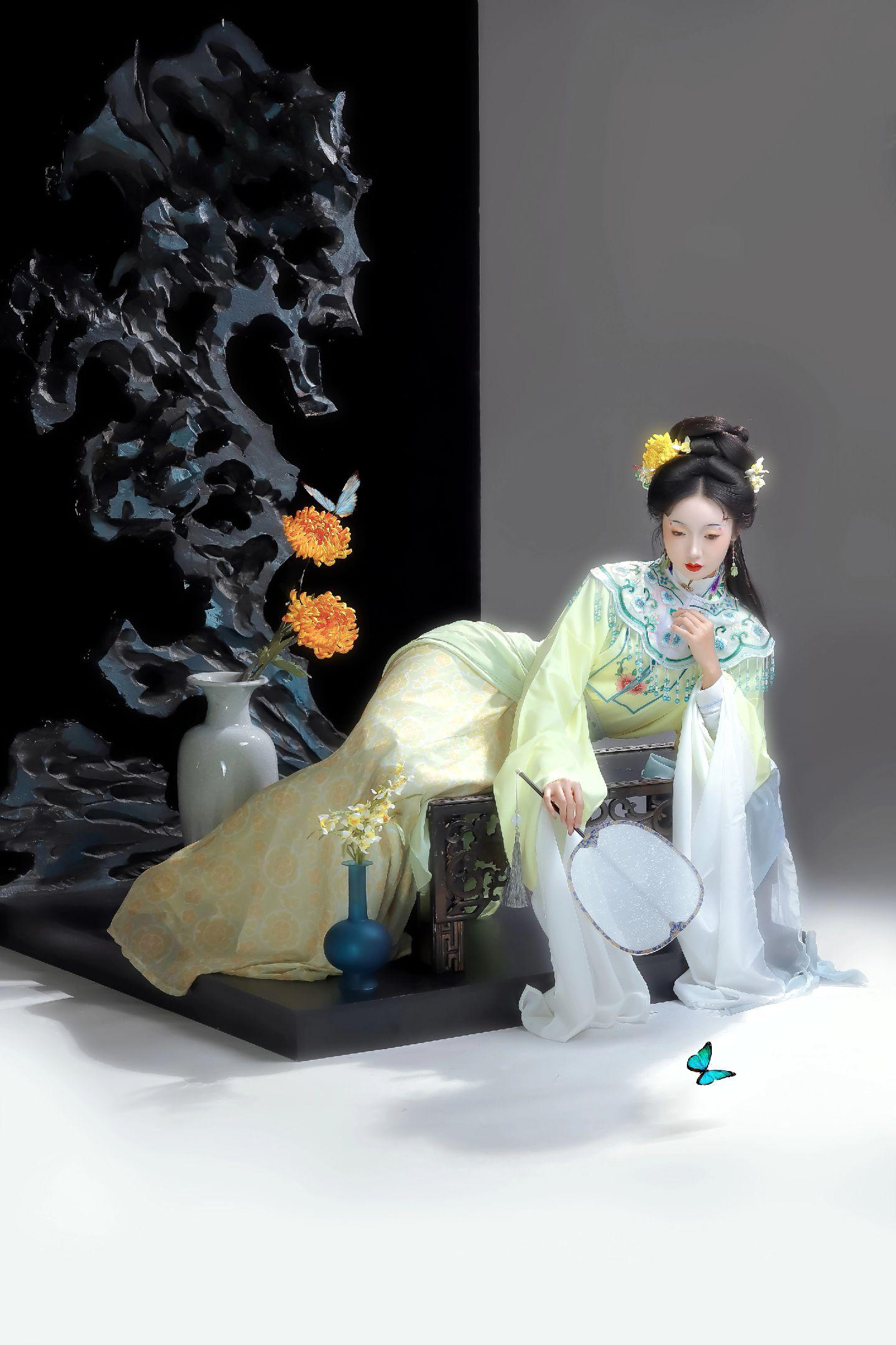贾不假，白玉为堂金作马……点红楼味儿的仕女古风仕女图