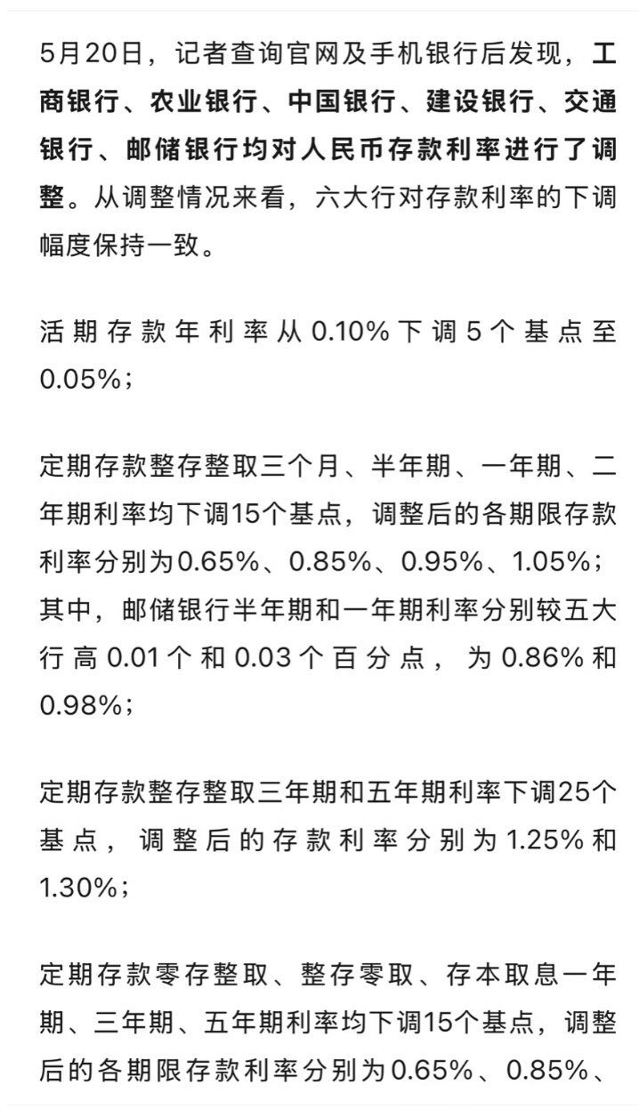 1年期定存跌破1%靠存款躺平吃利息已经不现实了。还是要学一点理财，一年利率1%就