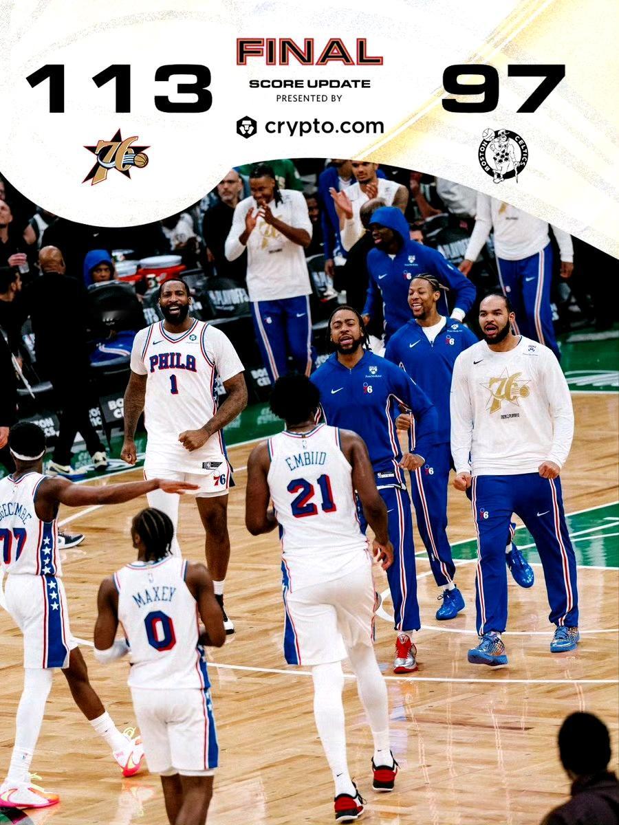 生死战挽救赛点！76人113-97客场大胜凯尔特人，大比分扳成2-3。
G5，马