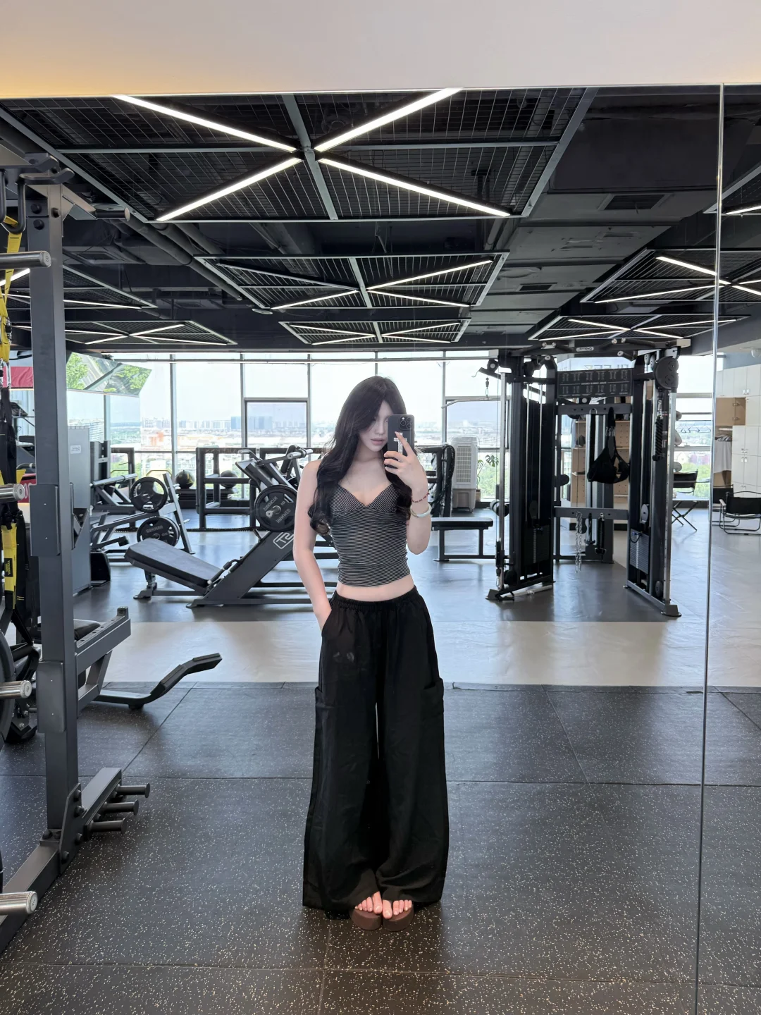 今天的健身房look～