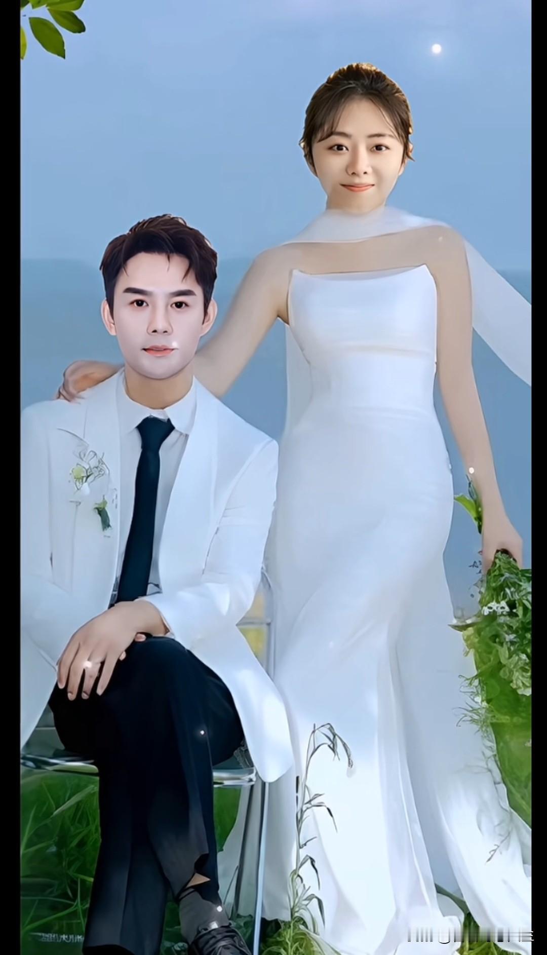 王凯谭松韵二搭婚纱造型惊艳全场！一个霸总范儿十足，一个仙女气质拉满，绝配！明星 