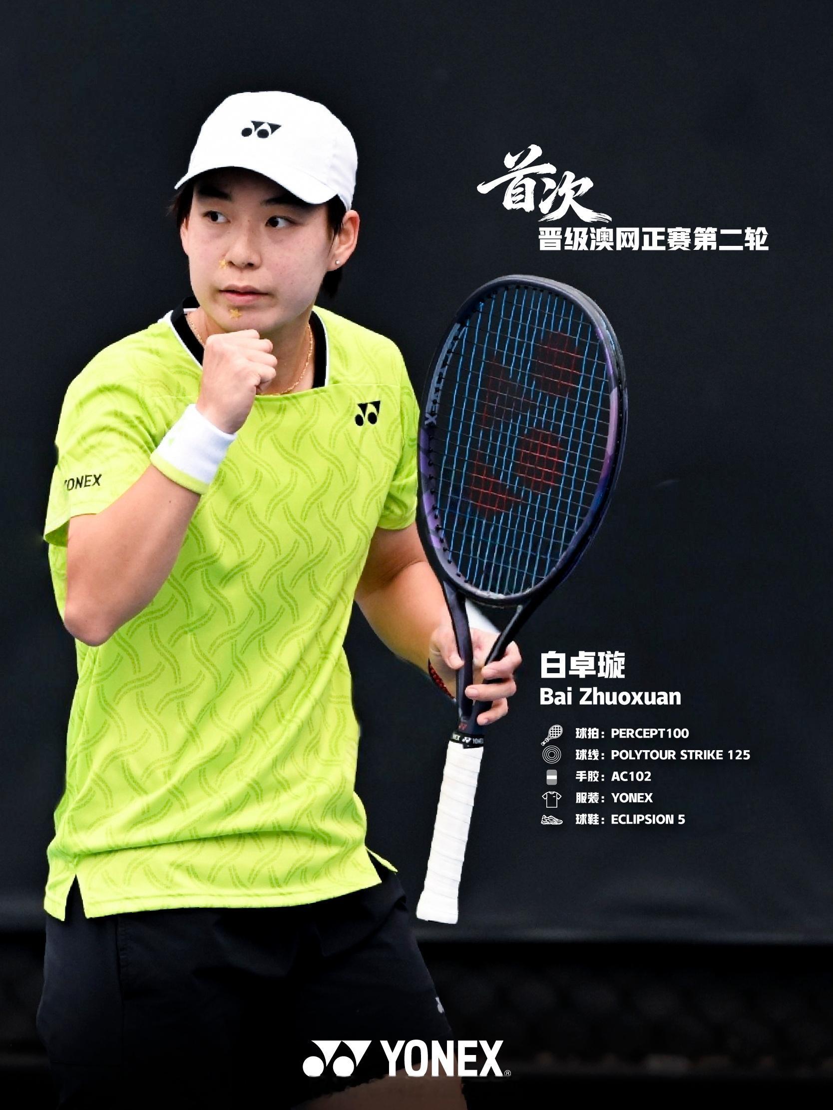 YONEX与网球 来时的每一步都算数，未来的每一场都要拼！恭喜YONEX签约球员