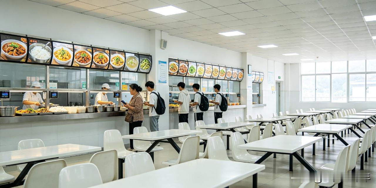 不少重庆市民夏日会外出避暑，一位到贵州游玩的阿姨，偶然走进贵州大学食堂就餐，食堂
