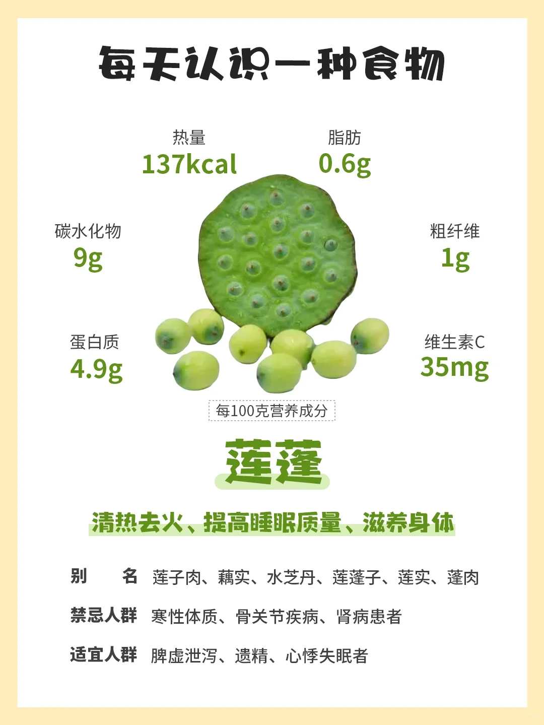 每天认识一种食物85｜莲蓬
