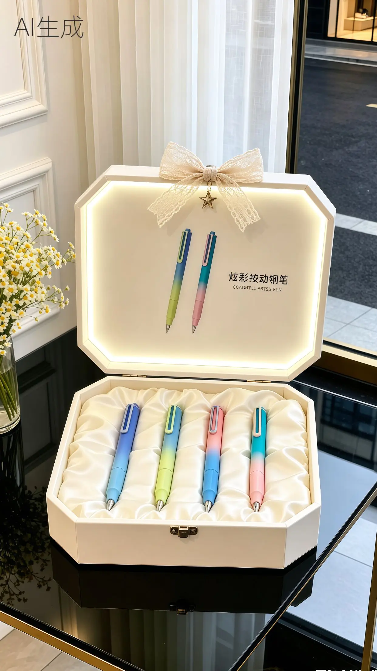 炫彩钢笔 按动钢笔 学生专用钢笔