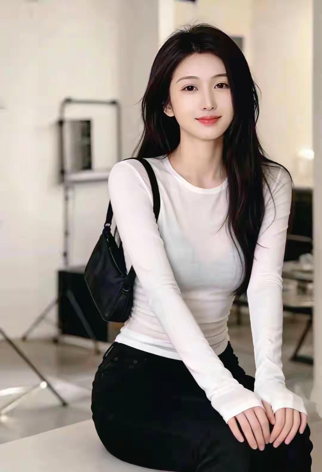 温柔甜美的日常穿搭，简约而不失优雅。