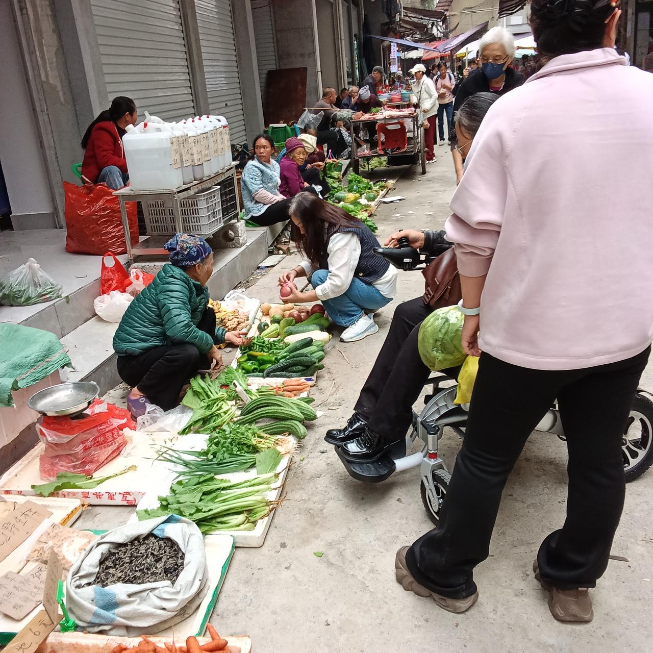 巴马坡月街的小市场
购物方便，不必赶集

来到广西巴马整整9天我们还没有去过街上