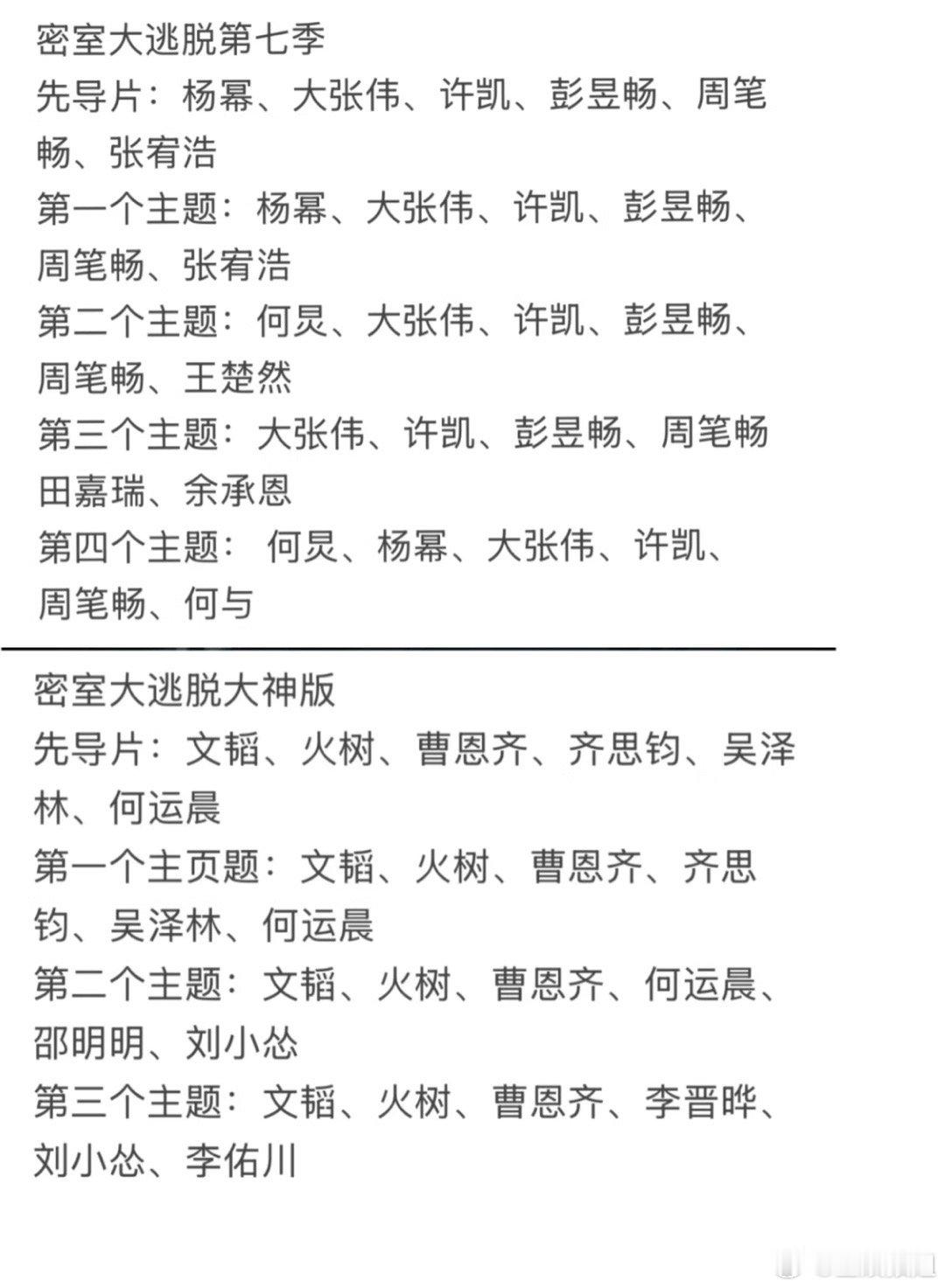 终于端上来了！又到了一年一度看密逃的时候 ​​​