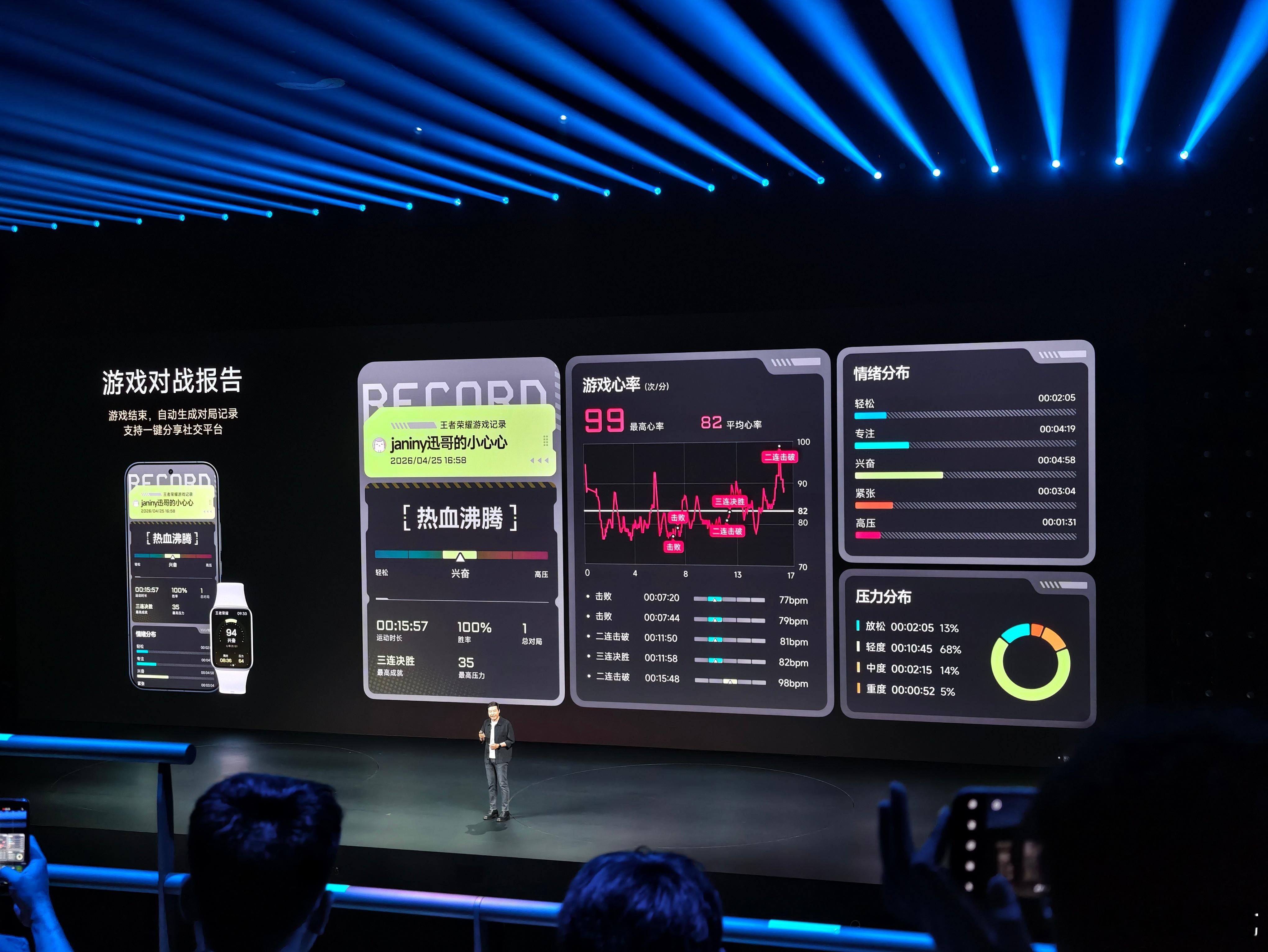 戴着手环玩游戏小米发布会