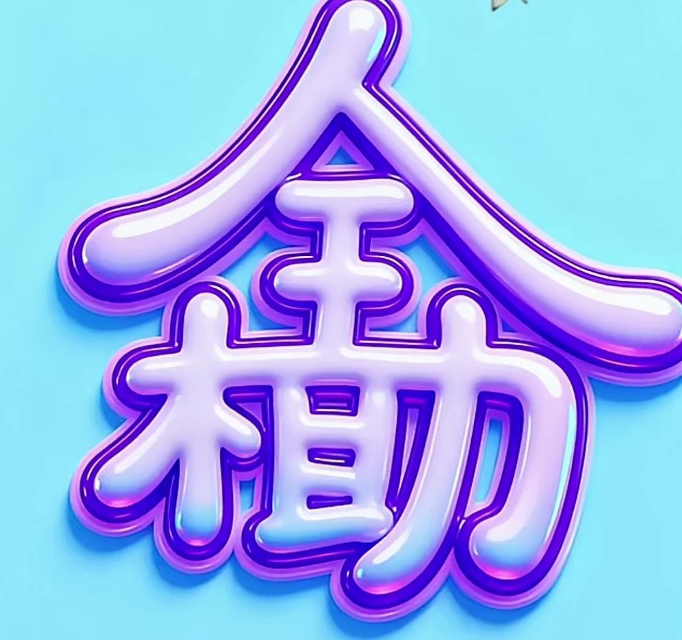 这字写得真有创意，颜色好鲜艳！这是几个字读出来，开心快乐，保健康。