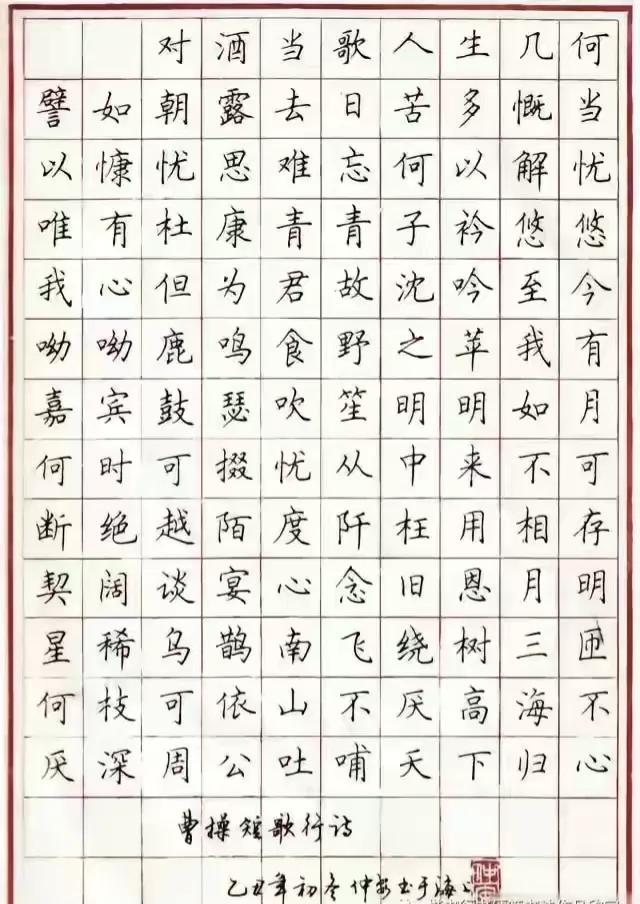 顾仲安老师88年获硬笔最高～特等奖作品（左网上查询）
右边是我学的，一对比懵了，